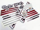 Vinyl graphic decals set suitable for Evinrude 200 hp direct injection outboard engine for blue cover cowling . Vinyl stickers kit for Ewinrude 200 Handmade