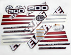 Vinyl graphic decals set suitable for Evinrude 200 hp direct injection outboard engine for blue cover cowling . Vinyl stickers kit for Ewinrude 200 Handmade