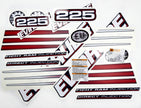 Vinyl graphic decals set suitable for Evinrude 225 hp direct injection outboard engine for blue cover cowling . Vinyl stickers kit for Ewinrude 225 Handmade