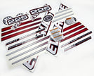 Vinyl graphic decals set suitable for Evinrude 225 hp direct injection outboard engine for blue cover cowling . Vinyl stickers kit for Ewinrude 225 Handmade