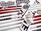 Vinyl graphic decals set suitable for Evinrude 225 hp direct injection outboard engine for blue cover cowling . Vinyl stickers kit for Ewinrude 225 Handmade