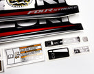 Vinyl graphic silver shimmer decals set suitable for Suzuki 4 hp four stroke outboard engine. Vinyl stickers kit for suzuki 4 hp four stroke Handmade