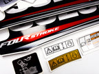 Vinyl graphic silver shimmer decals set suitable for Suzuki 5 hp four stroke outboard engine. Vinyl stickers kit for Suzuki 5 hp four stroke Handmade