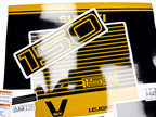 Vinyl graphic decals black gold set suitable for Suzuki 150 hp super six outboard engine. Vinyl stickers kit for suzuki 150 hp Handmade