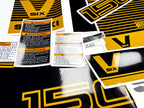 Vinyl graphic decals black gold set suitable for Suzuki 150 hp super six outboard engine. Vinyl stickers kit for suzuki 150 hp Handmade