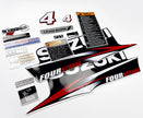 Vinyl graphic decals set suitable for Suzuki 4 hp four stroke outboard engine. Vinyl stickers kit for Suzuki 4 hp four stroke Handmade