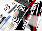 Vinyl graphic decals set suitable for Suzuki 4 hp four stroke outboard engine. Vinyl stickers kit for Suzuki 4 hp four stroke Handmade