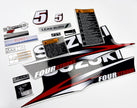 Vinyl graphic decals set suitable for Suzuki 5 hp four stroke outboard engine. Vinyl stickers kit for Suzuki 5 hp four stroke Handmade