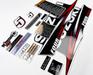 Vinyl graphic decals set suitable for Suzuki 5 hp four stroke outboard engine. Vinyl stickers kit for Suzuki 5 hp four stroke Handmade