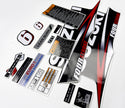 Vinyl graphic decals set suitable for Suzuki 6 hp four stroke outboard engine. Vinyl stickers kit for Suzuki 6 hp four stroke Handmade