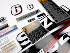 Vinyl graphic decals set suitable for Suzuki 6 hp four stroke outboard engine. Vinyl stickers kit for Suzuki 6 hp four stroke Handmade