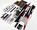 Vinyl graphic decals set suitable for Suzuki 9.9 hp four stroke outboard engine. Vinyl stickers kit for suzuki 9.9 hp four stroke Handmade