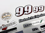 Vinyl graphic decals set suitable for Suzuki 9.9 hp four stroke outboard engine. Vinyl stickers kit for suzuki 9.9 hp four stroke Handmade