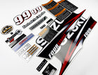 Vinyl graphic decals set suitable for Suzuki 9.9 hp four stroke outboard engine. Vinyl stickers kit for suzuki 9.9 hp four stroke Handmade