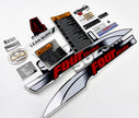 Vinyl graphic decals set suitable for Suzuki 4 hp four stroke outboard engine. Vinyl stickers kit for Suzuki 4 hp four stroke Handmade