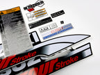 Vinyl graphic decals set suitable for Suzuki 4 hp four stroke outboard engine. Vinyl stickers kit for Suzuki 4 hp four stroke Handmade
