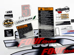 Vinyl graphic decals set suitable for Suzuki 5 hp four stroke outboard engine. Vinyl stickers kit for Suzuki 5 hp four stroke Handmade