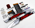 Vinyl graphic decals set suitable for Suzuki 6 hp four stroke outboard engine. Vinyl stickers kit for Suzuki 6 hp four stroke Handmade