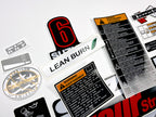 Vinyl graphic decals set suitable for Suzuki 6 hp four stroke outboard engine. Vinyl stickers kit for Suzuki 6 hp four stroke Handmade