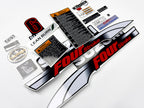 Vinyl graphic decals set suitable for Suzuki 6 hp four stroke outboard engine. Vinyl stickers kit for Suzuki 6 hp four stroke Handmade