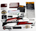 Vinyl graphic decals set suitable for Suzuki 2.5 hp four stroke outboard engine. Vinyl stickers kit for Suzuki 2.5 hp four stroke Handmade