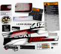 Vinyl graphic decals set suitable for Suzuki 2.5 hp four stroke outboard engine. Vinyl stickers kit for Suzuki 2.5 hp four stroke Handmade