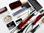 Vinyl graphic decals set suitable for Suzuki 2.5 hp four stroke outboard engine. Vinyl stickers kit for Suzuki 2.5 hp four stroke Handmade