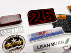 Vinyl graphic decals set suitable for Suzuki 2.5 hp four stroke outboard engine. Vinyl stickers kit for Suzuki 2.5 hp four stroke Handmade