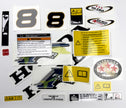 Vinyl graphic decals set suitable for Honda 8 hp four stroke outboard engine. Vinyl stickers kit for Honda 8 hp four stroke Handmade