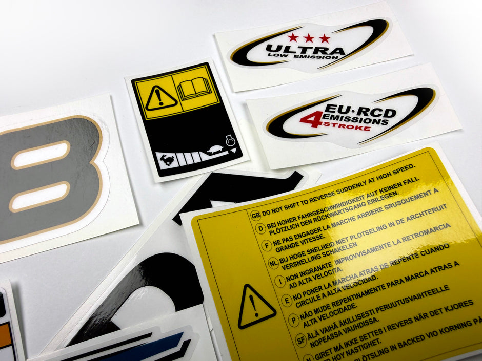 Vinyl graphic decals set suitable for Honda 8 hp four stroke outboard engine. Vinyl stickers kit for Honda 8 hp four stroke Handmade
