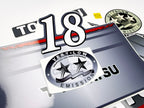 Vinyl graphic grey color decals set suitable for Tohatsu 18 hp four stroke outboard engine. Vinyl stickers kit for Tohatsu 18 hp four stroke Handmade