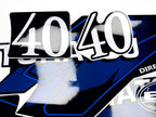 Vinyl graphic blue decals set suitable for Tohatsu 40 hp two stroke outboard engine. Vinyl stickers kit for Tohatsu 40 hp two stroke Handmade