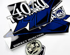 Vinyl graphic blue decals set suitable for Tohatsu 40 hp two stroke outboard engine. Vinyl stickers kit for Tohatsu 40 hp two stroke Handmade