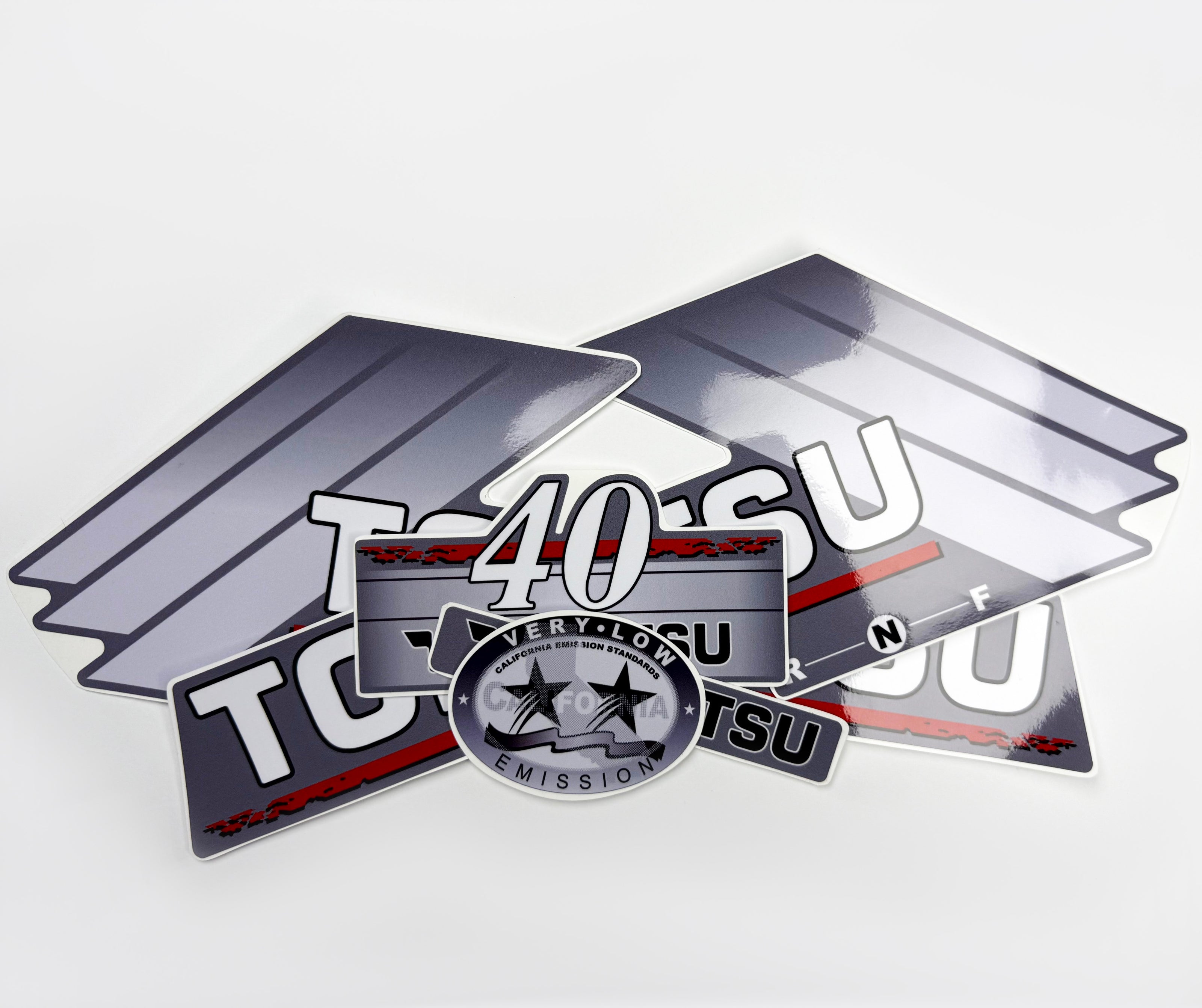 Vinyl graphic grey decals set suitable for Tohatsu 40 hp two stroke outboard engine. Vinyl stickers kit for Tohatsu 40 hp two stroke Handmade