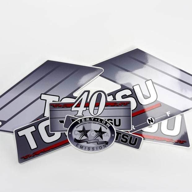 Vinyl graphic grey decals set suitable for Tohatsu 40 hp two stroke outboard engine. Vinyl stickers kit for Tohatsu 40 hp two stroke Handmade