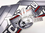 Vinyl graphic gray decals set suitable for Tohatsu 50 hp two stroke outboard engine. Vinyl stickers kit for Tohatsu 50 hp two stroke Handmade