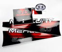 Vinyl graphic red decals set suitable for Mercury 6 hp two stroke outboard engine. Vinyl red stickers kit for Mercury 6 hp two stroke Handmade