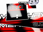 Vinyl graphic red decals set suitable for Mercury 8 hp two stroke outboard engine. Vinyl red stickers kit for Mercury 8 hp two stroke Handmade