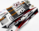 Vinyl graphic decals set suitable for Suzuki 25 hp four stroke outboard engine. Vinyl stickers kit for Suzuki 25 hp four stroke Handmade