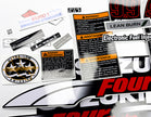 Vinyl graphic decals set suitable for Suzuki 9.9 hp four stroke outboard engine. Vinyl stickers kit for Suzuki 9.9 hp four stroke Handmade