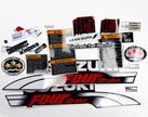 Vinyl graphic decals set suitable for Suzuki 15 hp four stroke outboard engine. Vinyl stickers kit for Suzuki 15 hp four stroke Handmade