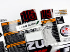 Vinyl graphic decals set suitable for Suzuki 15 hp four stroke outboard engine. Vinyl stickers kit for Suzuki 15 hp four stroke Handmade