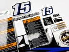 Vinyl graphic decals set blue color suitable for Suzuki 15 hp four stroke outboard engine. Vinyl stickers kit for Suzuki 15 hp four stroke Handmade