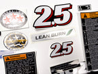 Vinyl graphic decals set suitable for Suzuki 2.5 hp four stroke outboard engine. Vinyl stickers kit for Suzuki 2.5 hp four stroke Handmade