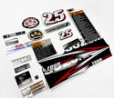 Vinyl graphic decals set suitable for Suzuki 2.5 hp four stroke outboard engine. Vinyl stickers kit for Suzuki 2.5 hp four stroke Handmade