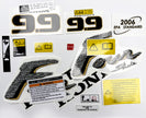 Vinyl graphic decals set suitable for Honda 9.9 hp four stroke outboard engine. Vinyl stickers kit for Honda 9.9 hp four stroke Handmade