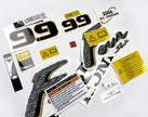 Vinyl graphic decals set suitable for Honda 9.9 hp four stroke outboard engine. Vinyl stickers kit for Honda 9.9 hp four stroke Handmade