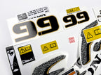 Vinyl graphic decals set suitable for Honda 9.9 hp four stroke outboard engine. Vinyl stickers kit for Honda 9.9 hp four stroke Handmade
