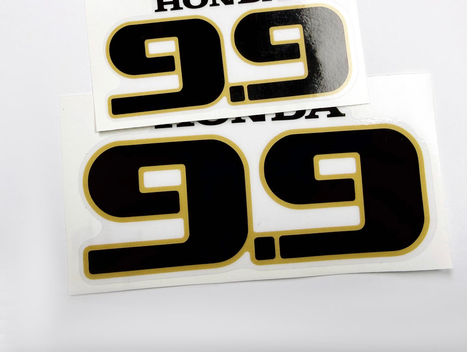 Vinyl graphic decal for Honds 9.9 four stroke outboard engine.Vinyl graphic sticker Number 9.9,number 9.9 separately for H 9.9 four stroke