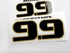 Vinyl graphic decal for Honds 9.9 four stroke outboard engine.Vinyl graphic sticker Number 9.9,number 9.9 separately for H 9.9 four stroke